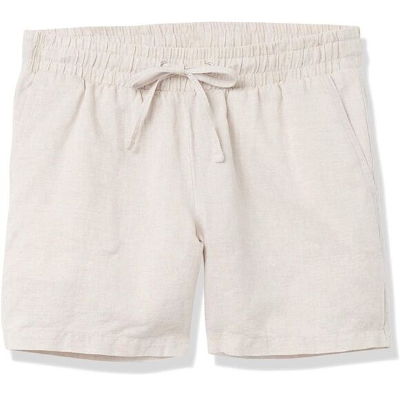 Amazon Essentials Women's 4.5" Inseam Drawstring Linen Blend Short M - Picture 3 of 9